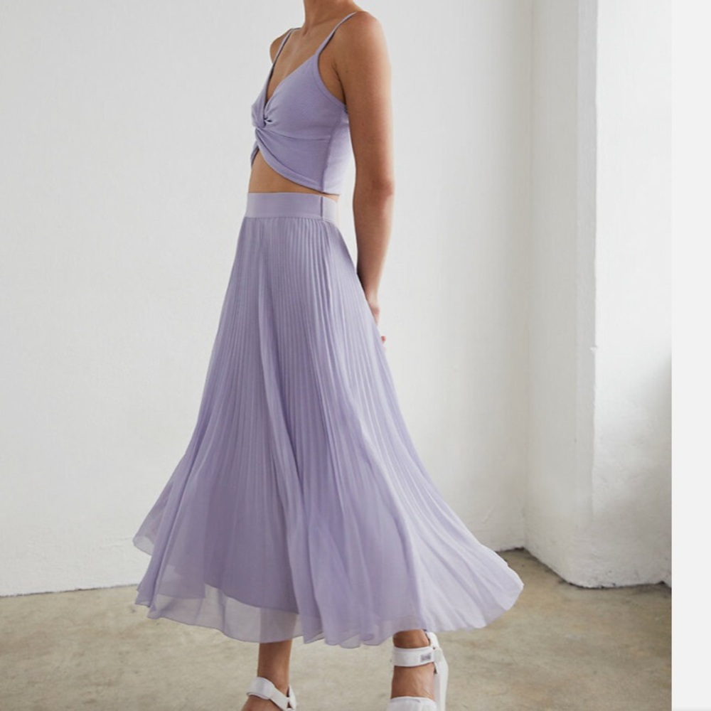 Wilfred Aritzia size L women’s pale violet Twirl midi/maxi length skirt